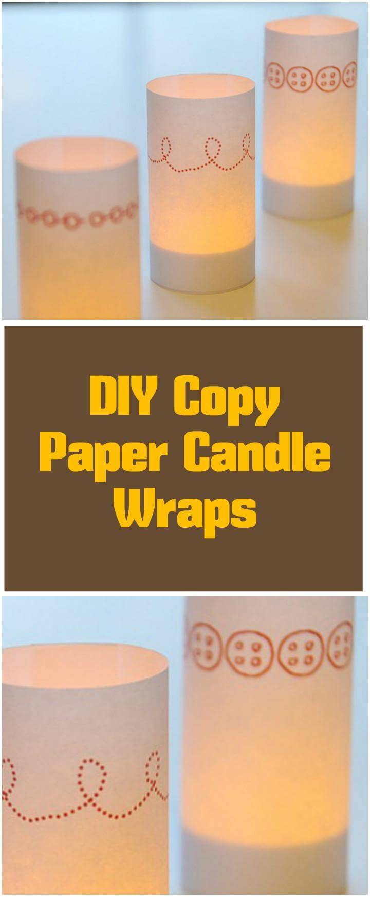 candle wraps made of copy paper